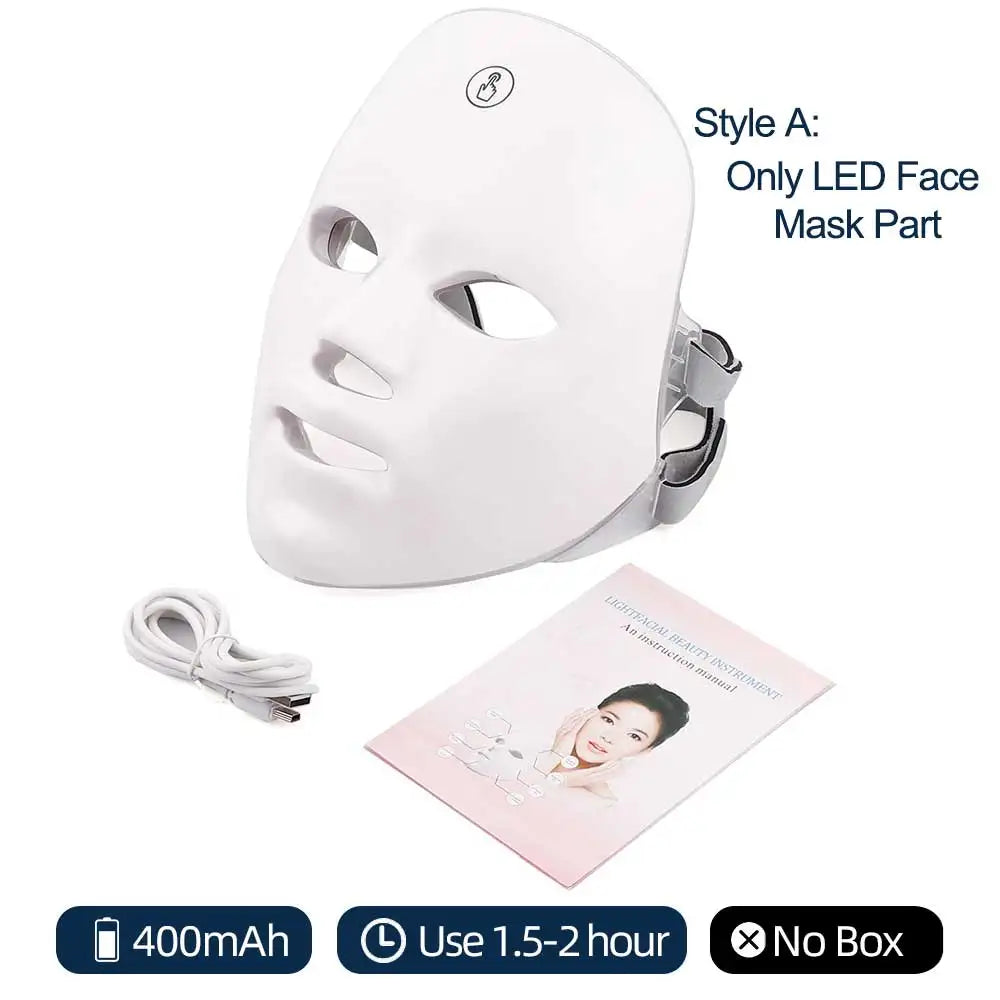 7-Color LED Facial & Neck Therapy Mask